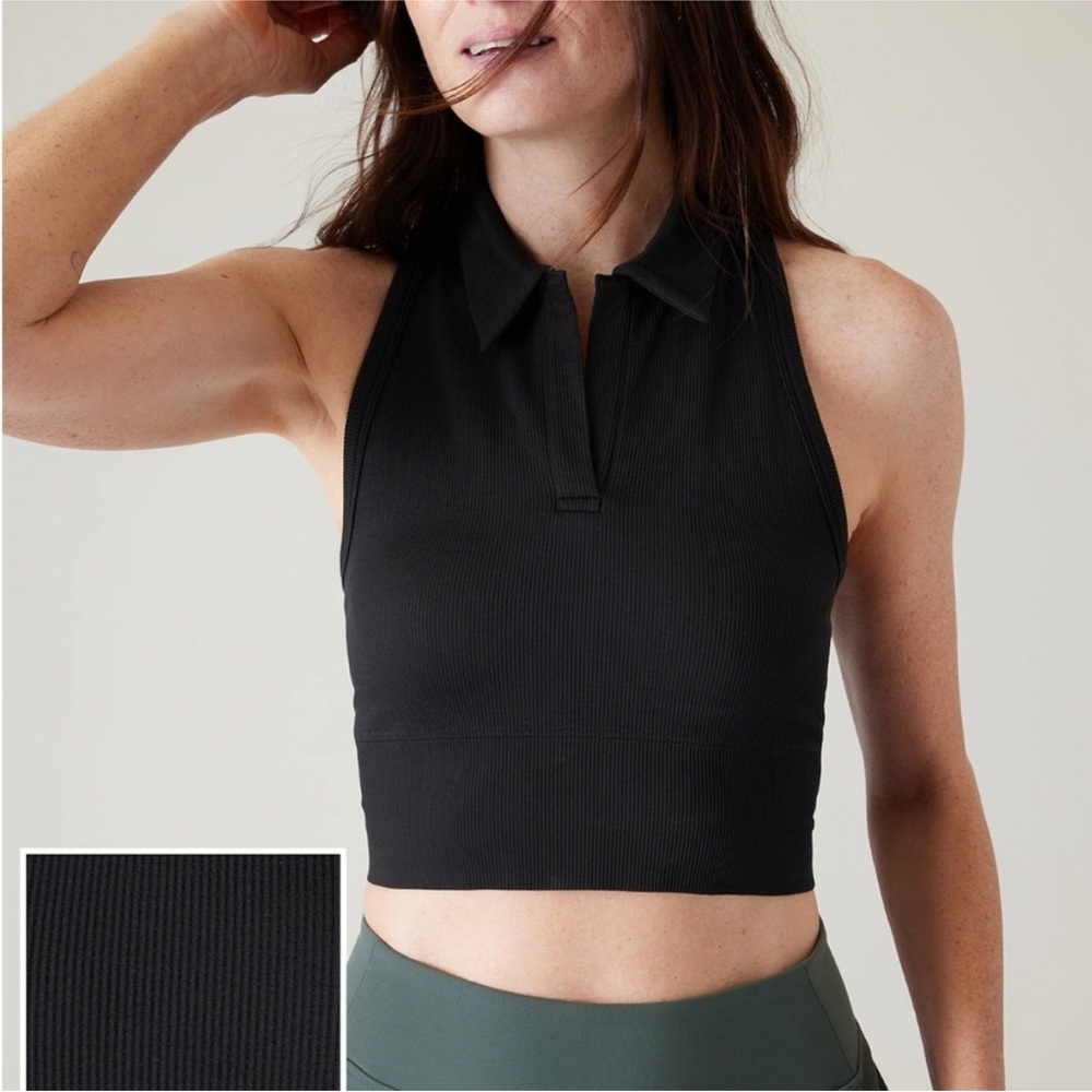 NWT Athleta Aurora Seamless crop polo tank